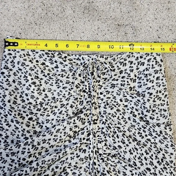 VERONICA BEARD SEVILLA RUFFLE SKIRT BLACK WHITE 4 - Picture 7 of 10